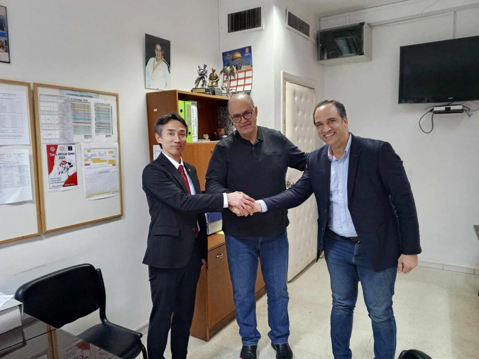 Meeting with Izuru Tsuchiya at the Tunisian Judo Federation